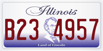 IL license plate B234957