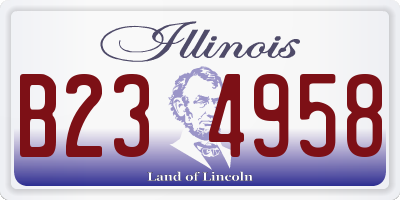 IL license plate B234958
