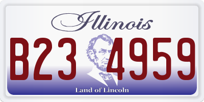 IL license plate B234959