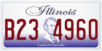 IL license plate B234960