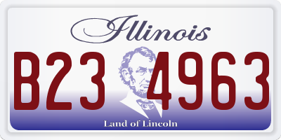 IL license plate B234963