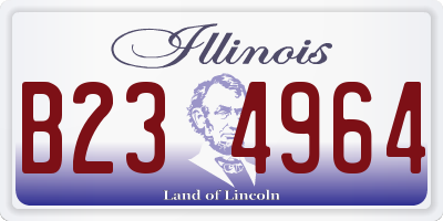 IL license plate B234964