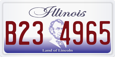 IL license plate B234965