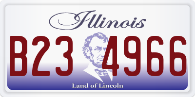 IL license plate B234966