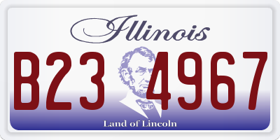 IL license plate B234967