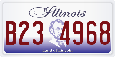 IL license plate B234968