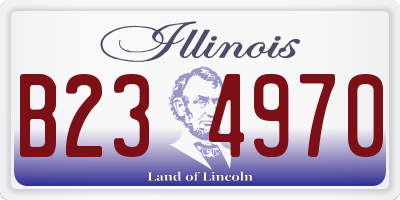 IL license plate B234970