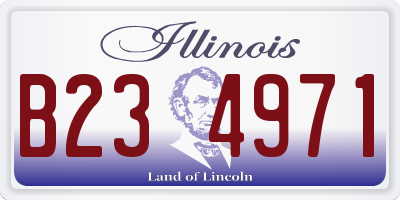 IL license plate B234971