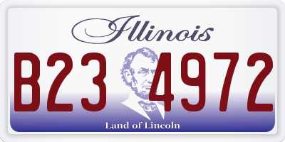 IL license plate B234972