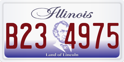 IL license plate B234975