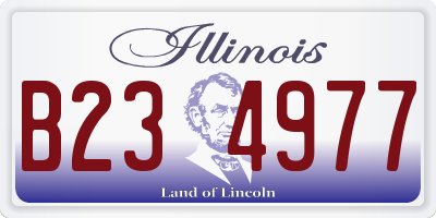 IL license plate B234977
