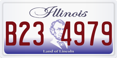 IL license plate B234979