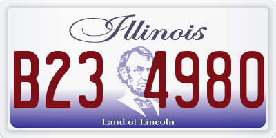 IL license plate B234980