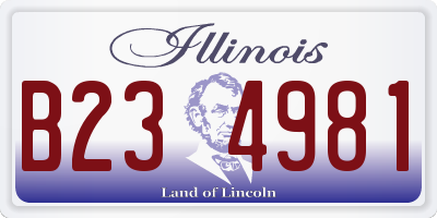 IL license plate B234981