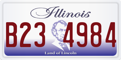 IL license plate B234984
