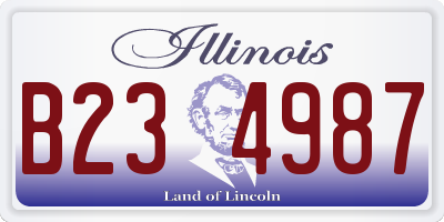 IL license plate B234987