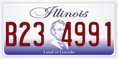 IL license plate B234991
