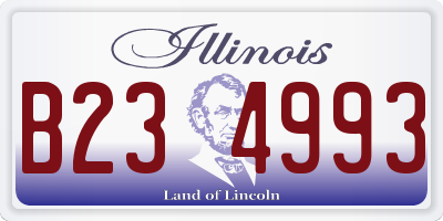IL license plate B234993