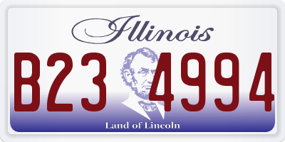 IL license plate B234994