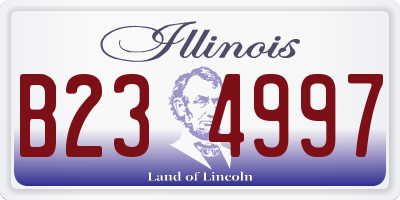 IL license plate B234997