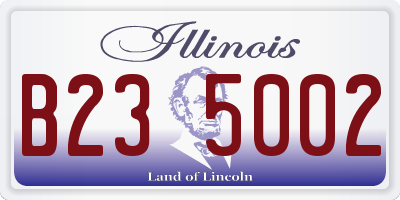 IL license plate B235002