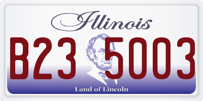 IL license plate B235003
