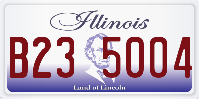 IL license plate B235004