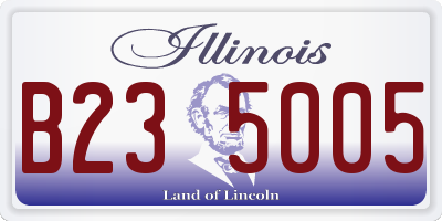 IL license plate B235005