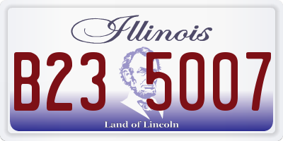 IL license plate B235007