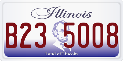 IL license plate B235008