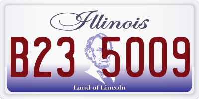 IL license plate B235009