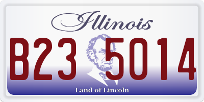 IL license plate B235014
