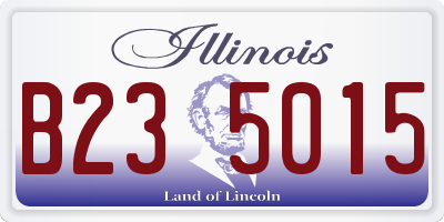 IL license plate B235015