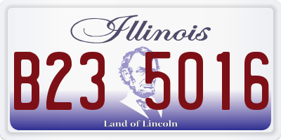 IL license plate B235016