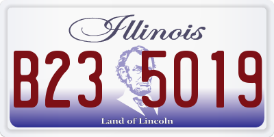 IL license plate B235019