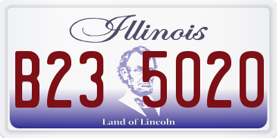 IL license plate B235020