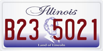 IL license plate B235021