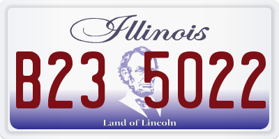 IL license plate B235022