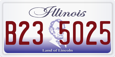 IL license plate B235025