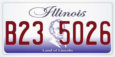 IL license plate B235026