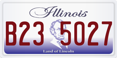 IL license plate B235027