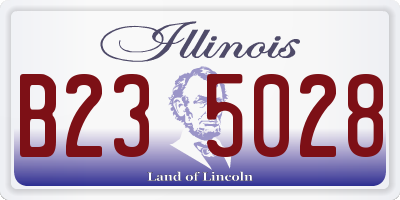 IL license plate B235028