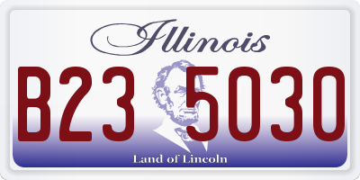 IL license plate B235030