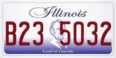 IL license plate B235032