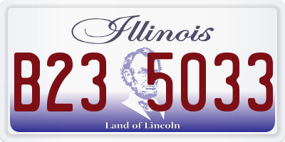 IL license plate B235033