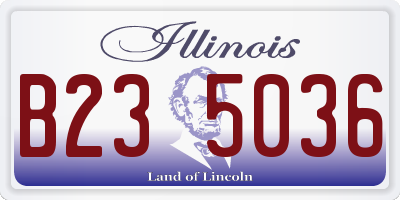 IL license plate B235036