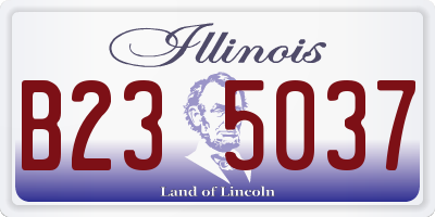 IL license plate B235037