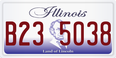 IL license plate B235038