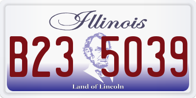 IL license plate B235039