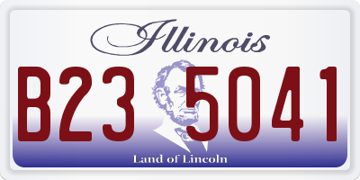 IL license plate B235041
